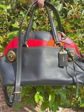 EUC Coach Outlaw Satchel 36 In Patchwork Leather 38177